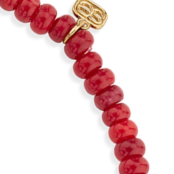 Sydney Evan red bamboo w 18k gold Hamsa w diamonds ruby broken - Picture 10 of 15